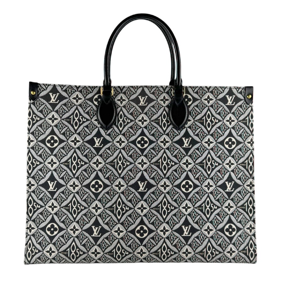 ルイ ヴィトン LOUIS VUITTON ハンドバッグ ショルダーバッグ モノグラムジャガード オンザゴーGM キャンバス/レザー ブラック/グレー/ホワイト レディース M57207【中古】 z9453