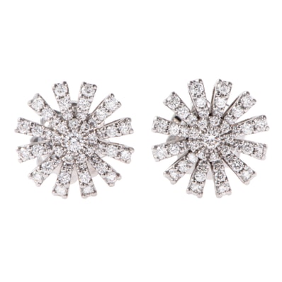 Damiani ダミアーニ マルゲリータ ピアス 20072761 K18WG ダイヤモンド シルバー【中古】