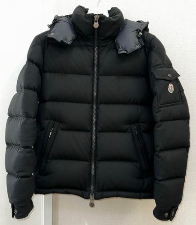 MONCLER Montgenevre Flannel Hooded Down Jacket "Black"