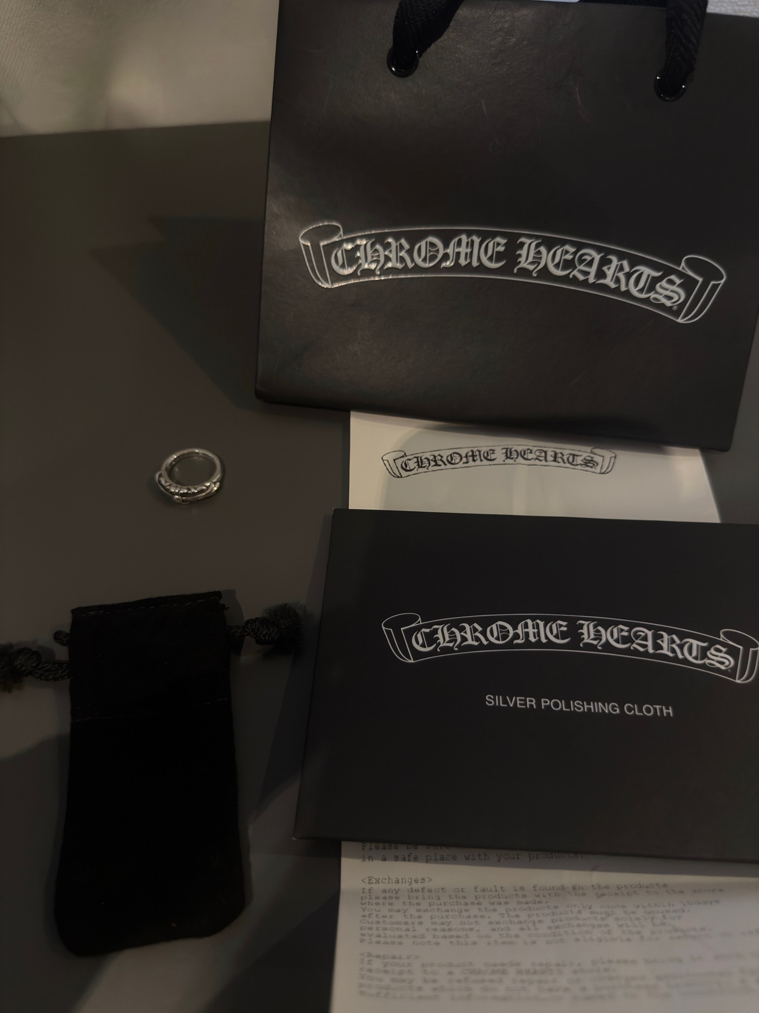 Chrome Hearts Baby Classic Floral Cross Ring "Silver"
