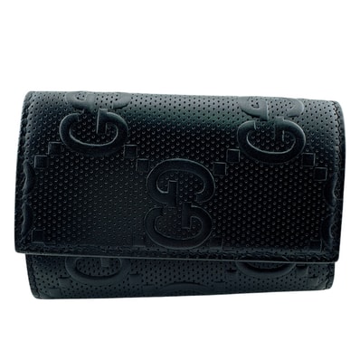 グッチ GUCCI キーケース GGエンボス 6連 キーリング付き 625565 ブラック