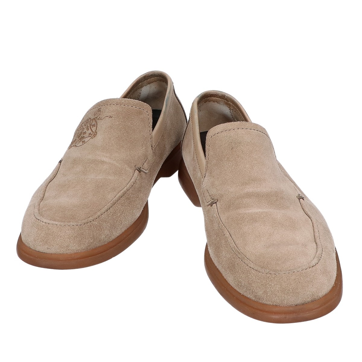 ベルルッティ スエード カリグラフィー スクリプト ローファー スニーカー シューズ メンズ ベージュ 7 7