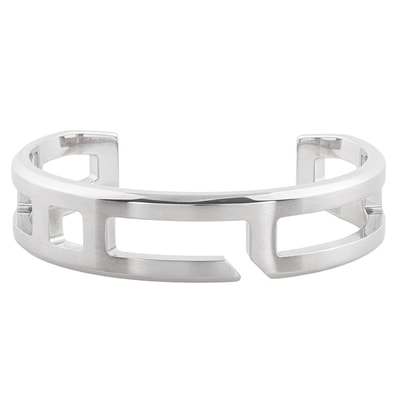 HERMES エルメス プレイ ブレスレット 071822FJ バングル ステンレススチール シルバー【中古】