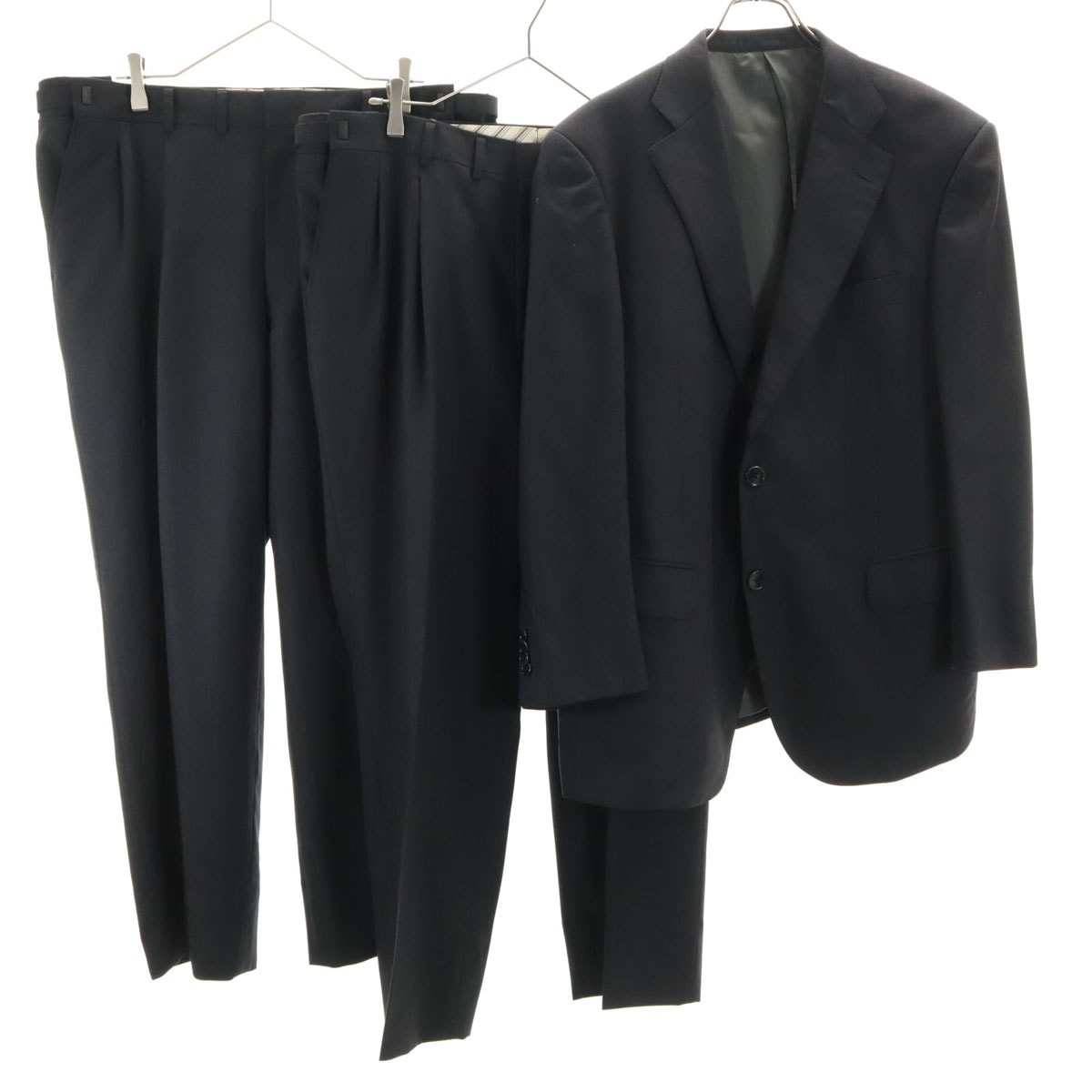 REGAL リーガル ウール スーツ 上下セットアップ E5 グレー スペアパンツ付き