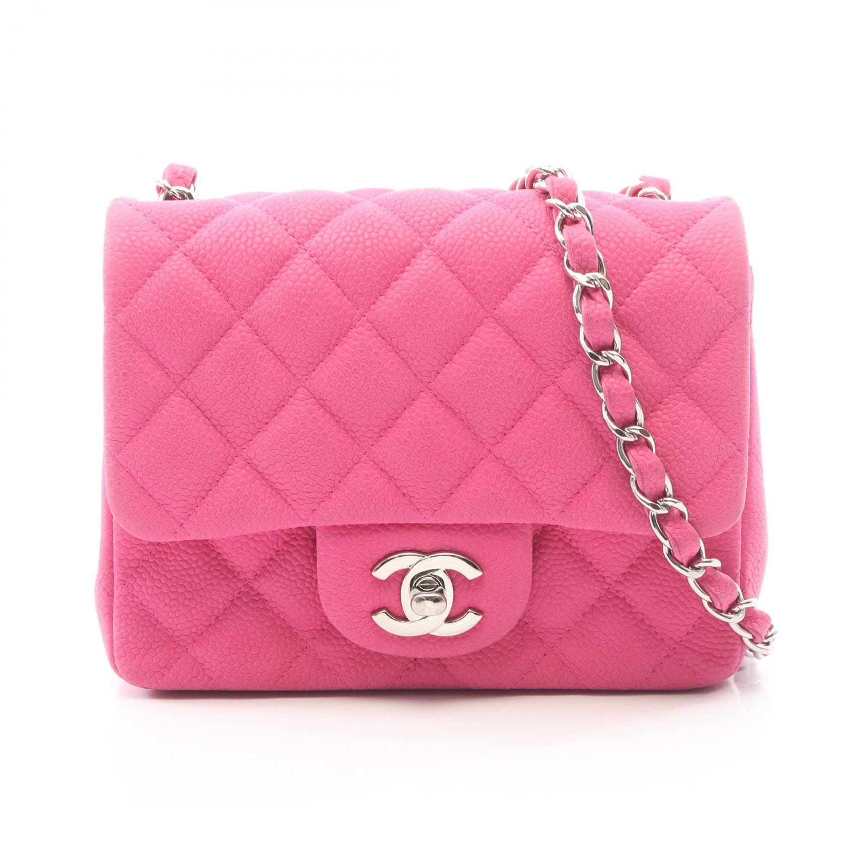 シャネル CHANEL ミニマトラッセ ショルダーバッグ バッグ キャビアスキン(グレインドカーフ) レディース ピンク系 A35200 【中古】