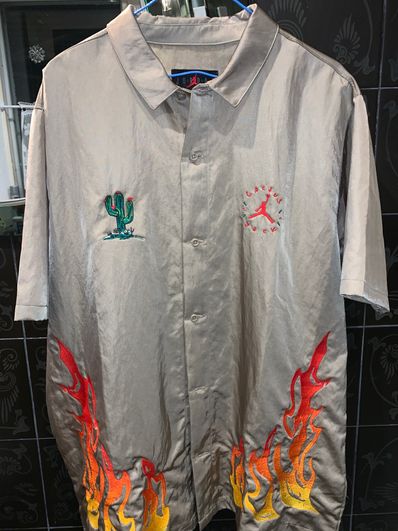 Air Jordan x Travis Cactus Jack Button Down Shirt "Khaki Desert"