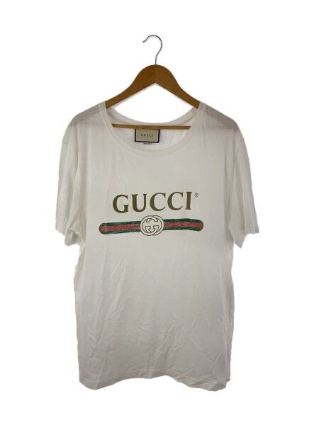 GUCCI Oversize Washed T-shirt With Gucci Logo "White"