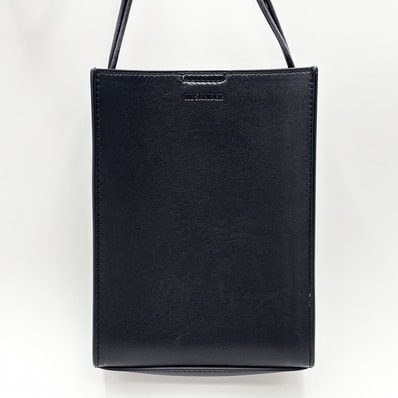 JIL SANDER(ジルサンダー)Tangle Small Shoulder Bag ショルダーバッグ クロスボディ ブラック レザー 編み込みストラップ レディース【中古】