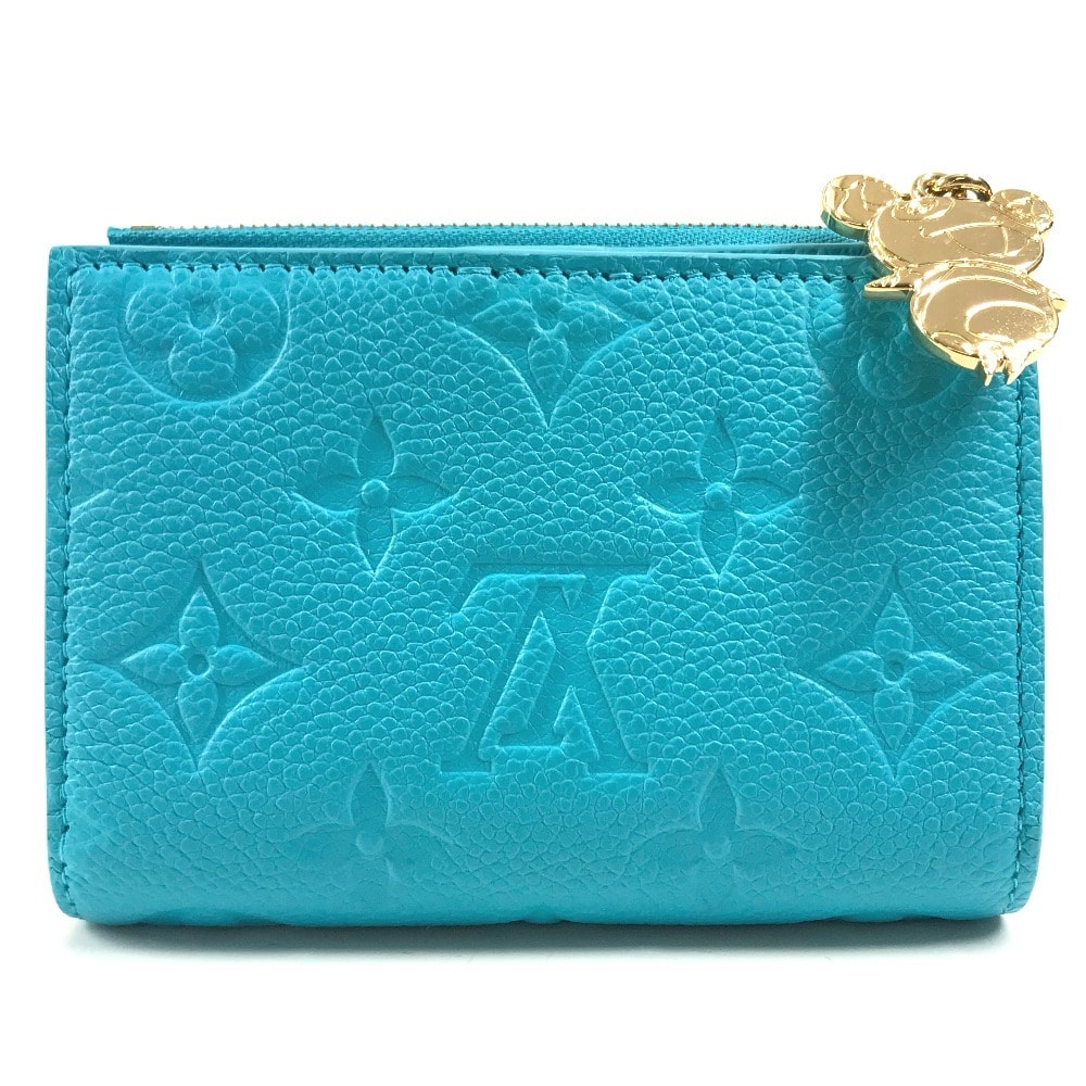 ルイヴィトン LOUIS VUITTON ポルトフォイユ リサ M14089 LV × TM 村上隆コラボ モノグラムマルチカラー コンパクトウォレット 財布 ウォレット 2つ折り財布 モノグラムマルチカラーキャンバス カビラブルー ブルー 未使用