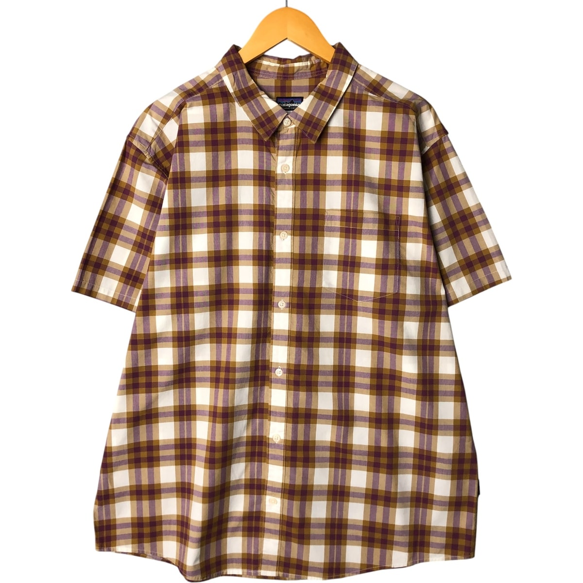 古着 パタゴニア Patagonia ORGANIC COTTON オーガニックコットン 5396SP13 半袖 コットン チェックシャツ メンズXL相当/eaa580285