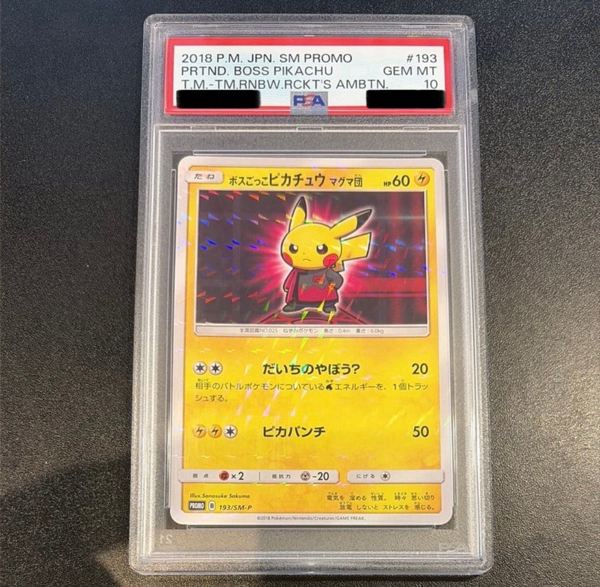 ボスごっこピカチュウ マグマ団: プロモ[SM-P 193](プロモーション