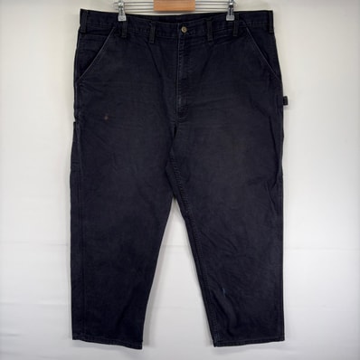 古着 カーハート Carhartt ダック パンツ ペインター ワーク ジッパーフライ ハンマーループ 大きいサイズ w44 L32 ブラック系 メンズ