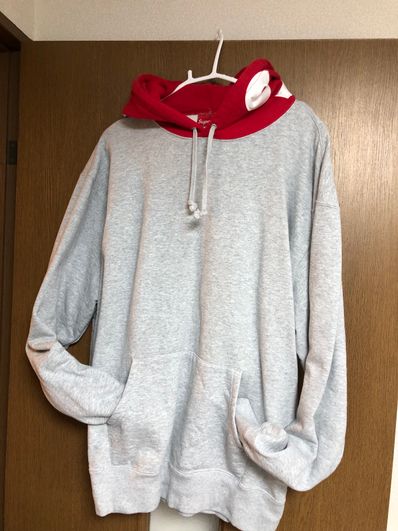 Supreme Contrast Hooded Sweatshirt "Grey"