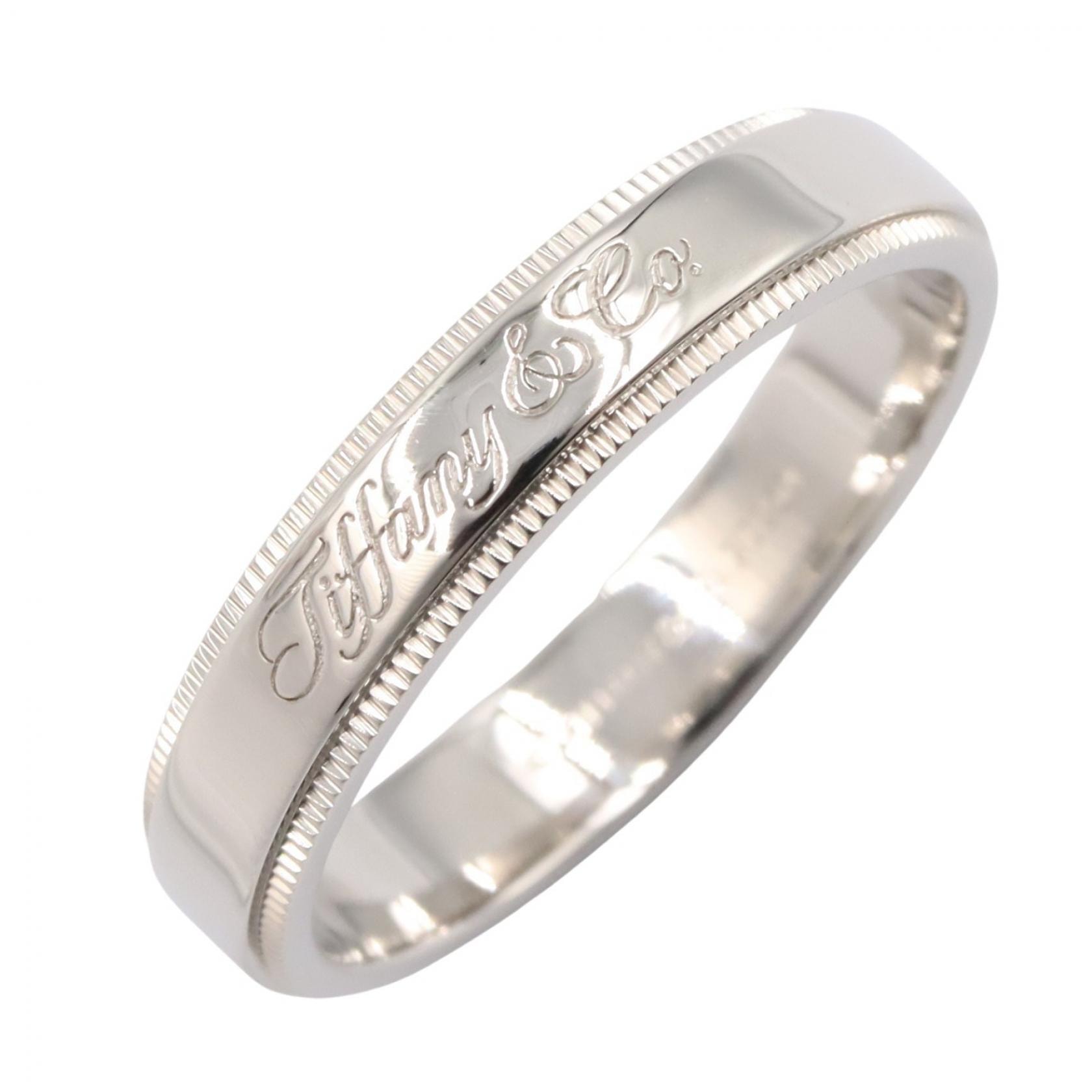 ティファニー TIFFANY&CO ノーツミルグレイン リング リング・指輪 ジュエリー Pt950プラチナ メンズ レディース シルバー系 【中古】