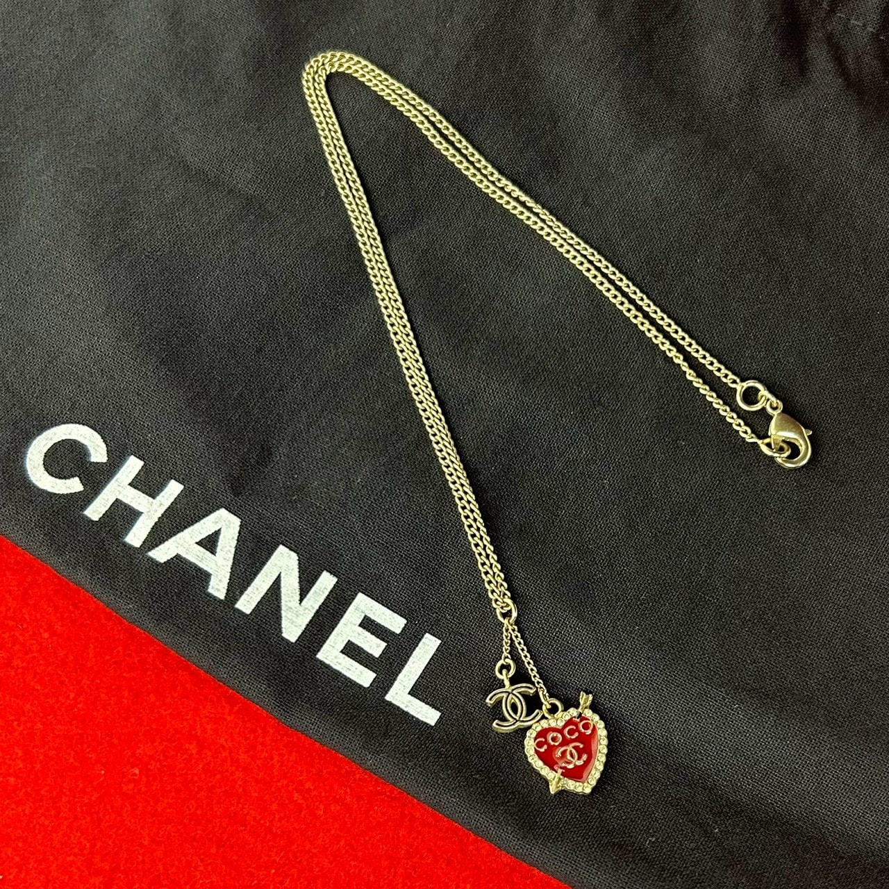 CHANEL シャネル ココマーク ハート GP ネックレス ゴールド
 42706