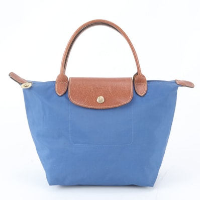 ■美品 ロンシャン ル プリアージュハンドバッグ レザー×ナイロン
