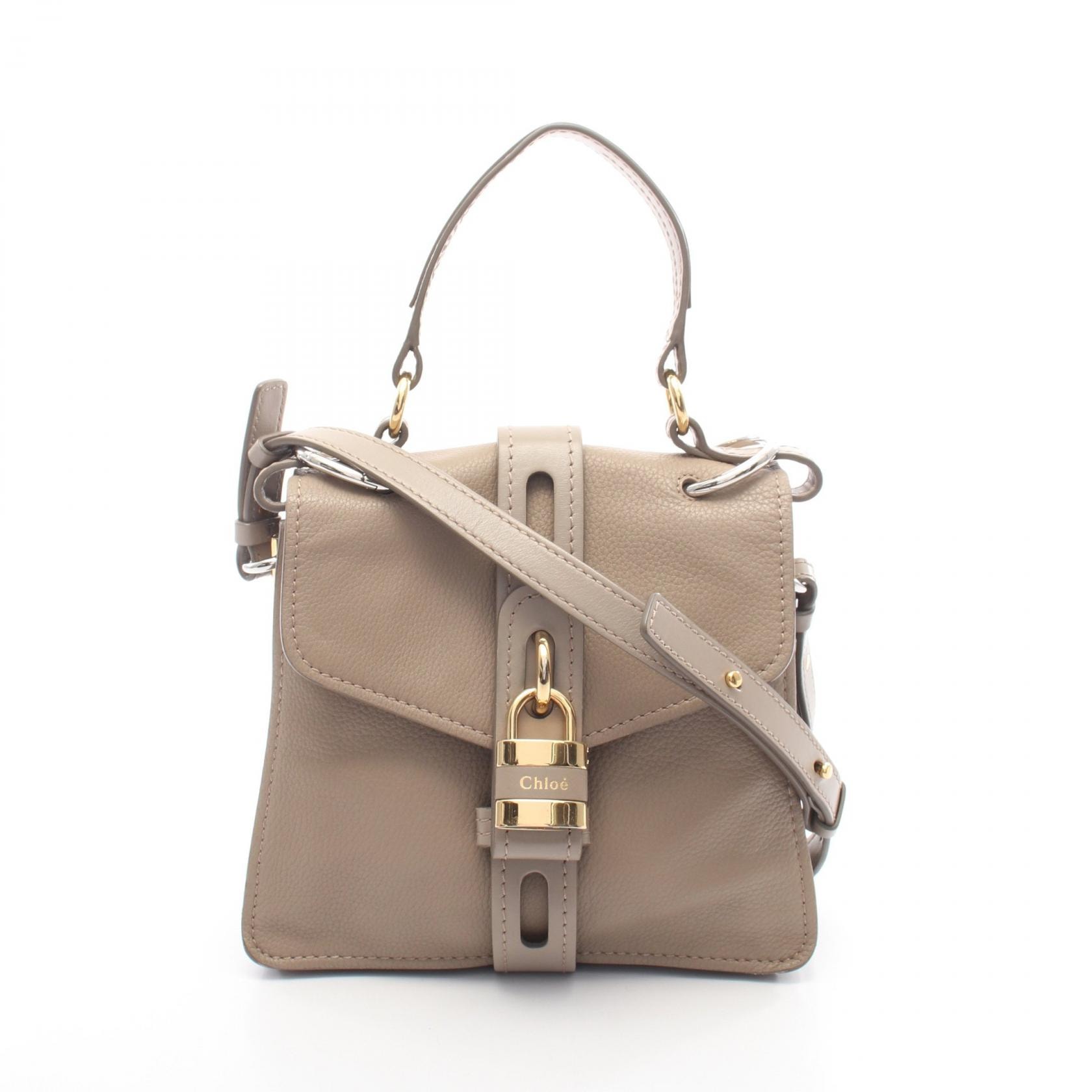 クロエ Chloe アビー ハンドバッグ バッグ レザー レディース ベージュ系 【中古】