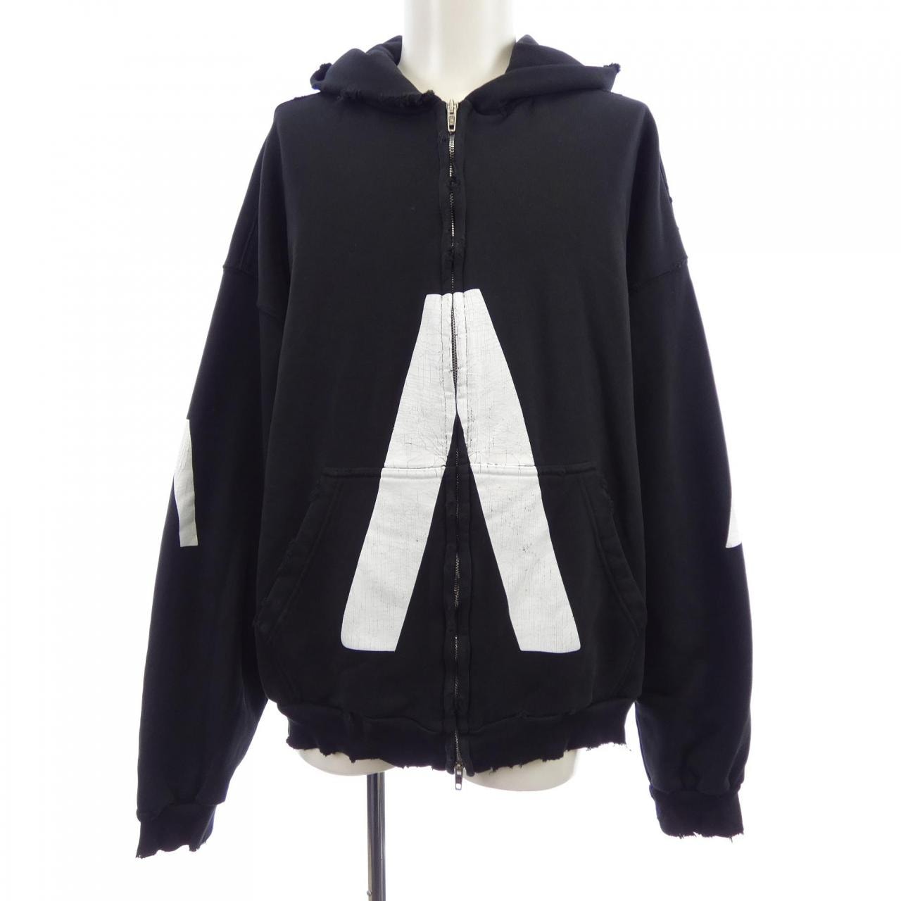 バレンシアガ BALENCIAGA クラックドエフェクト フード 744457 TQVA6 パーカー