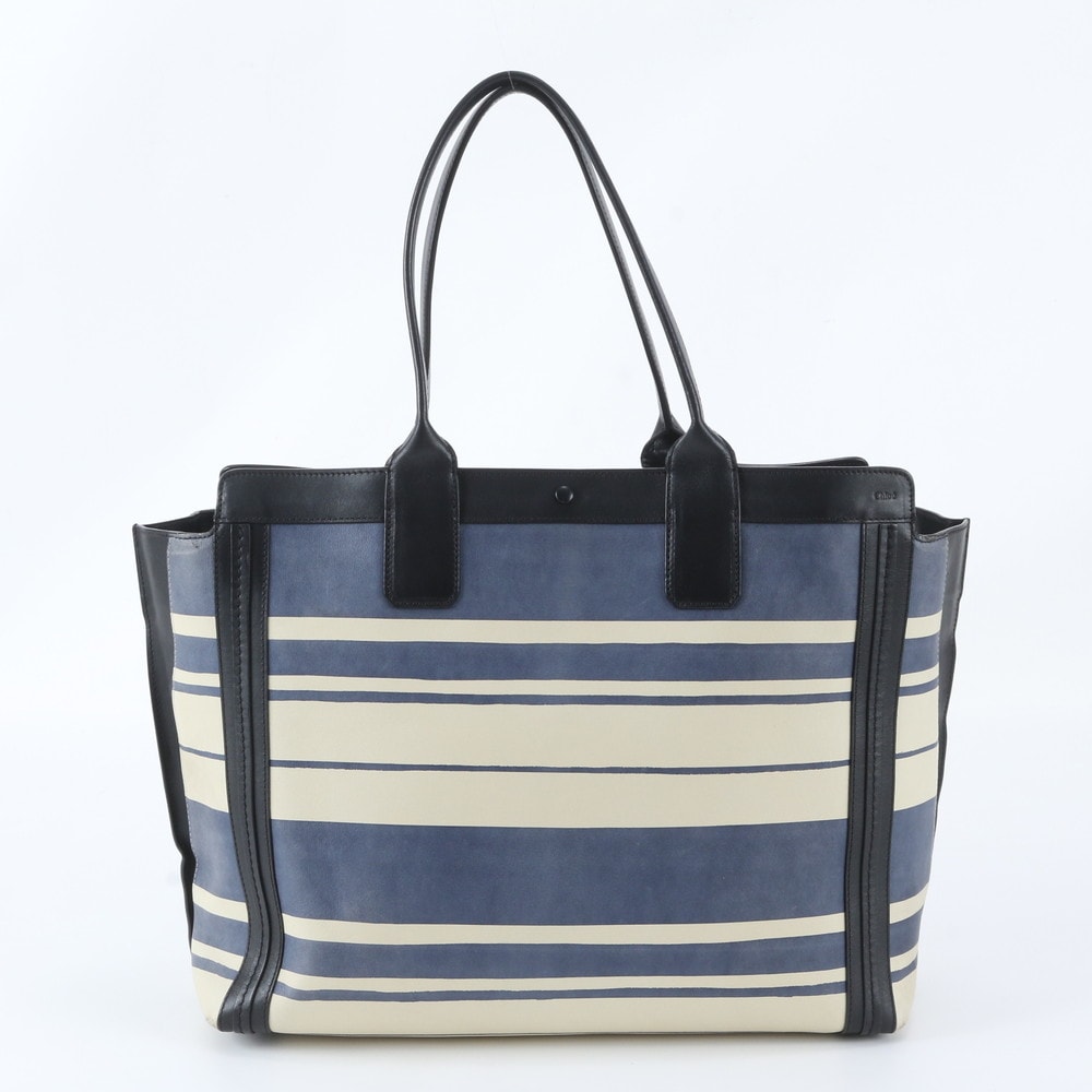 ■美品 クロエアリソン ボーダートート バッグ レザー