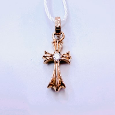 Chrome Hearts 22K Baby Fat Diamond Charm "Yellow Gold"