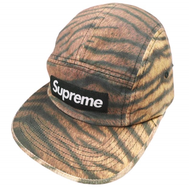 SUPREME シュプリーム 25AW アメリカ製 Washed Chino Twill Camp Cap ウォッシュドチノツイルキャンプキャップ ONE SIZE Tiger Box Logo ボックスロゴ ジェットキャップ 帽子 g26162