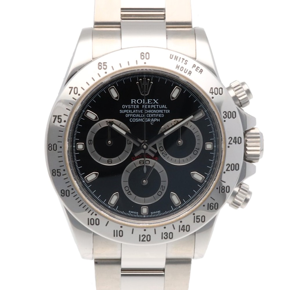 ロレックス デイトナ コスモグラフ オイスターパーペチュアル 腕時計 時計 ステンレススチール 116520 自動巻き オーバーホール済 磨き直し済 ランダムシリアル(2010年以降の製造) メンズ 1年保証 ROLEX 中古