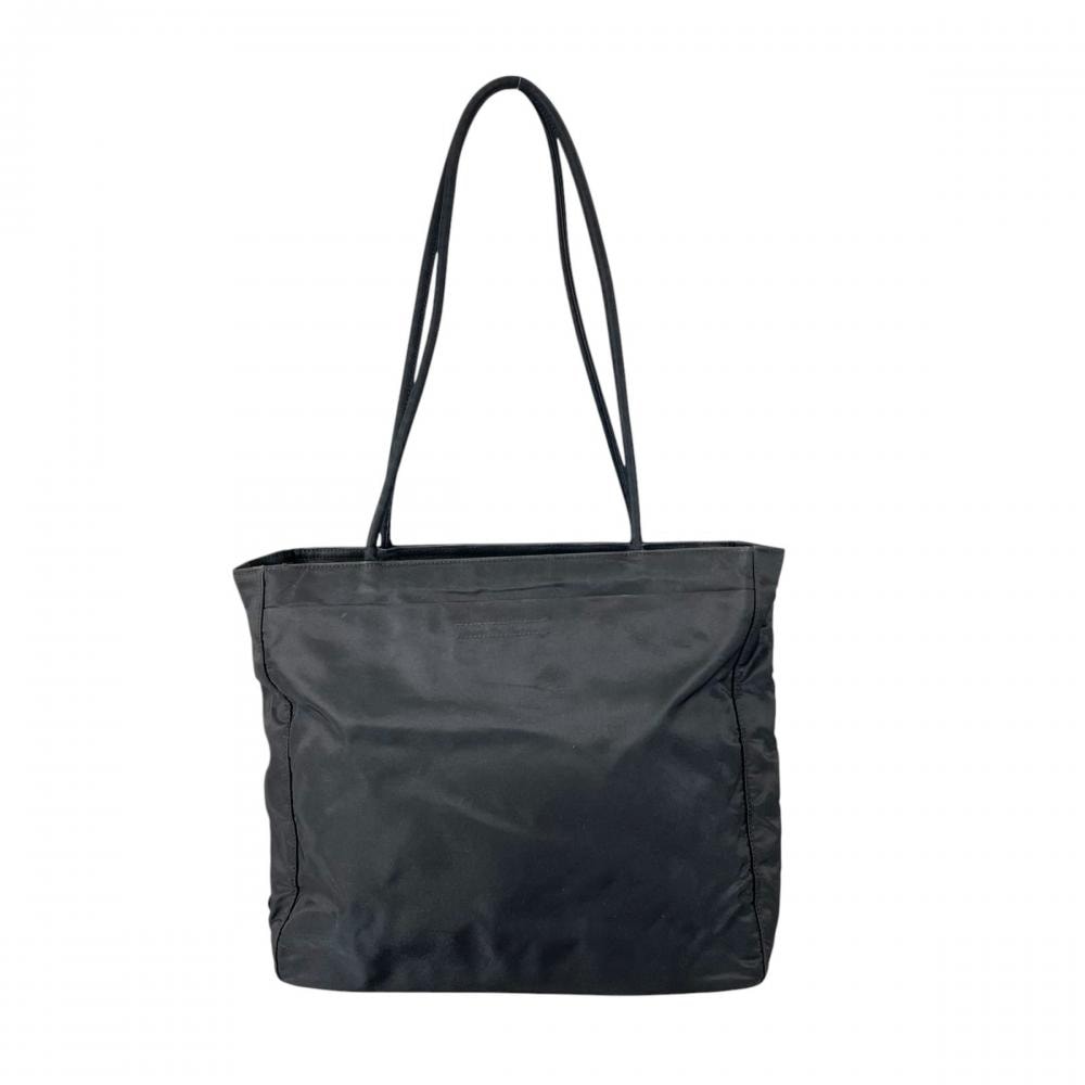PRADA プラダ トートバッグ トライアングルロゴ 肩掛け ナイロン    ブラック 黒 シルバー金具 レディース【中古品】