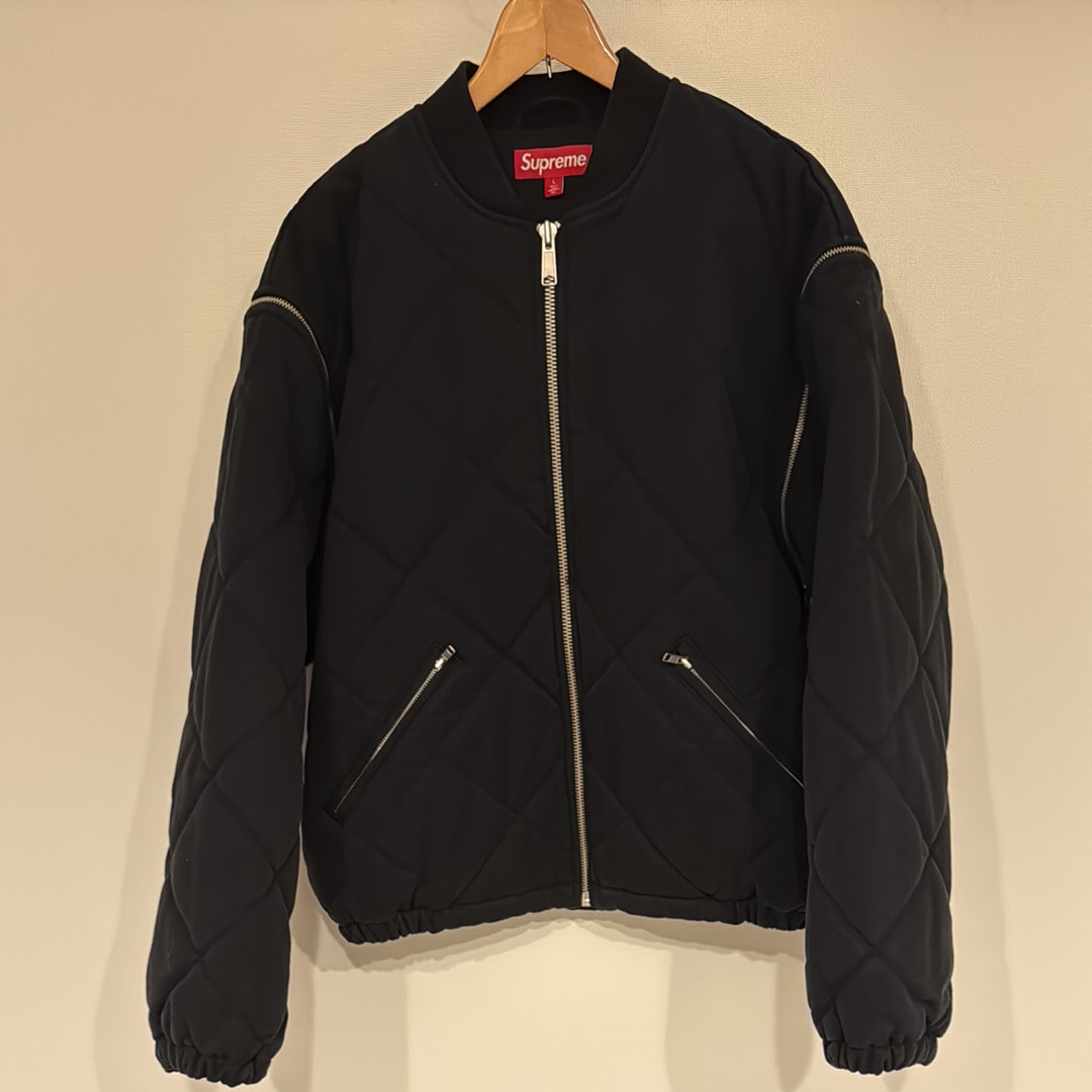 Supreme Zip-Off Sleeve Quilted Bomber Jacket 
