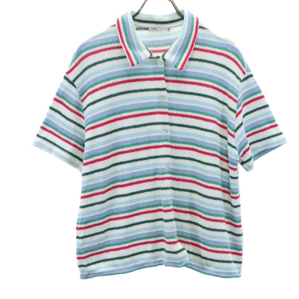 ZARA ザラ ボーダー 半袖 シャツ M