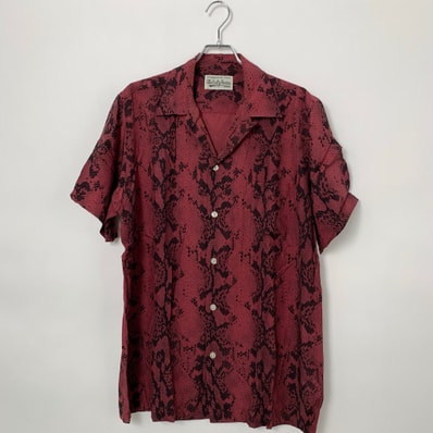 WACKO MARIA Python Open Collar Shirt "Red"