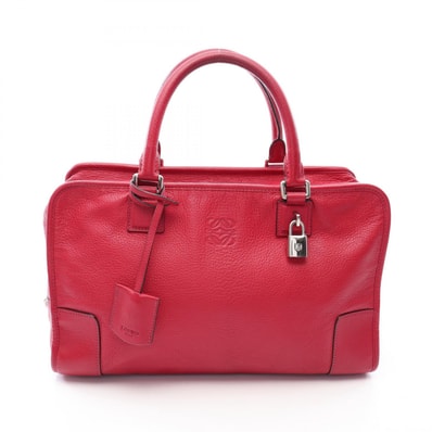 ロエベ LOEWE アマソナ36 ハンドバッグ バッグ レザー レディース レッド系 【中古】