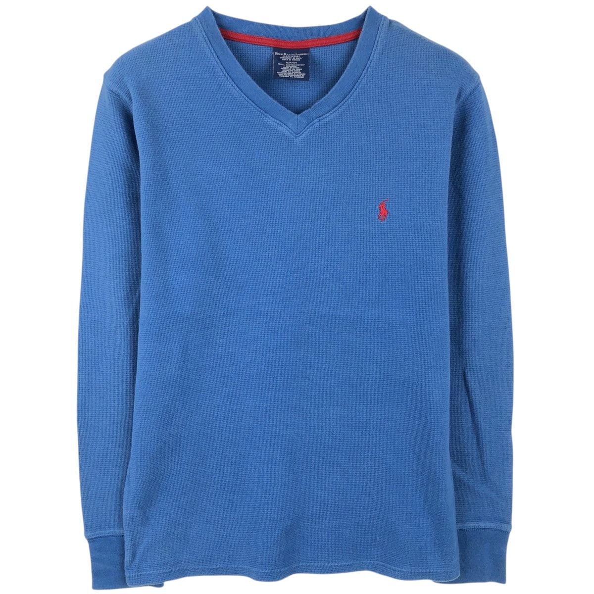 古着 ラルフローレン Ralph Lauren POLO RALPH LAUREN SLEEPWEAR Vネック サーマルロンT ワッフル メンズS相当/eaa654984