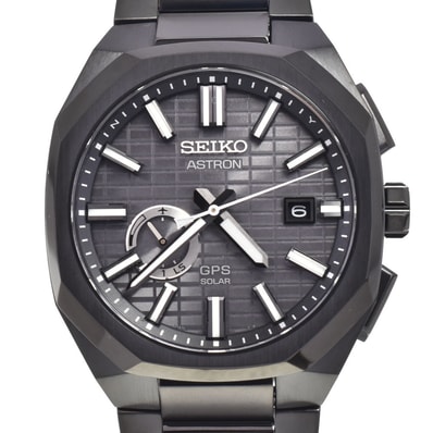 セイコー SEIKO SBXD015(3X62-0AA0) アストロン ダイヤシールド ブラック ソーラー GPS衛星電波 メンズ 美品 腕時計 H#147583