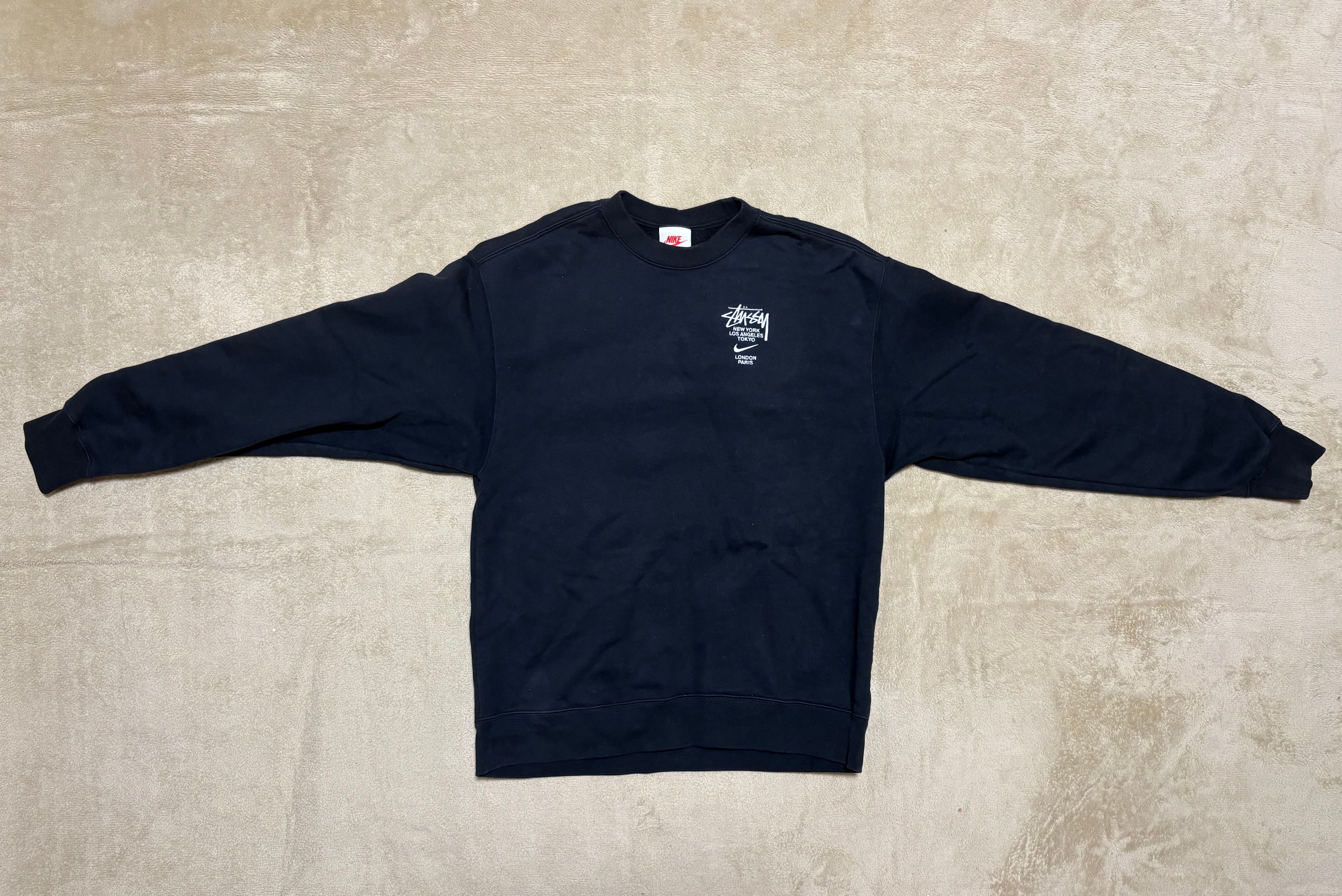 Nike x Stussy International Crewneck Sweatshirt (US Size) "Black" DC4198-010