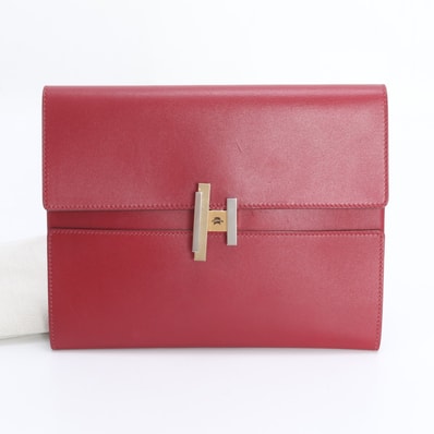 ■極美品 エルメスシネティック クラッチ バッグ レザー