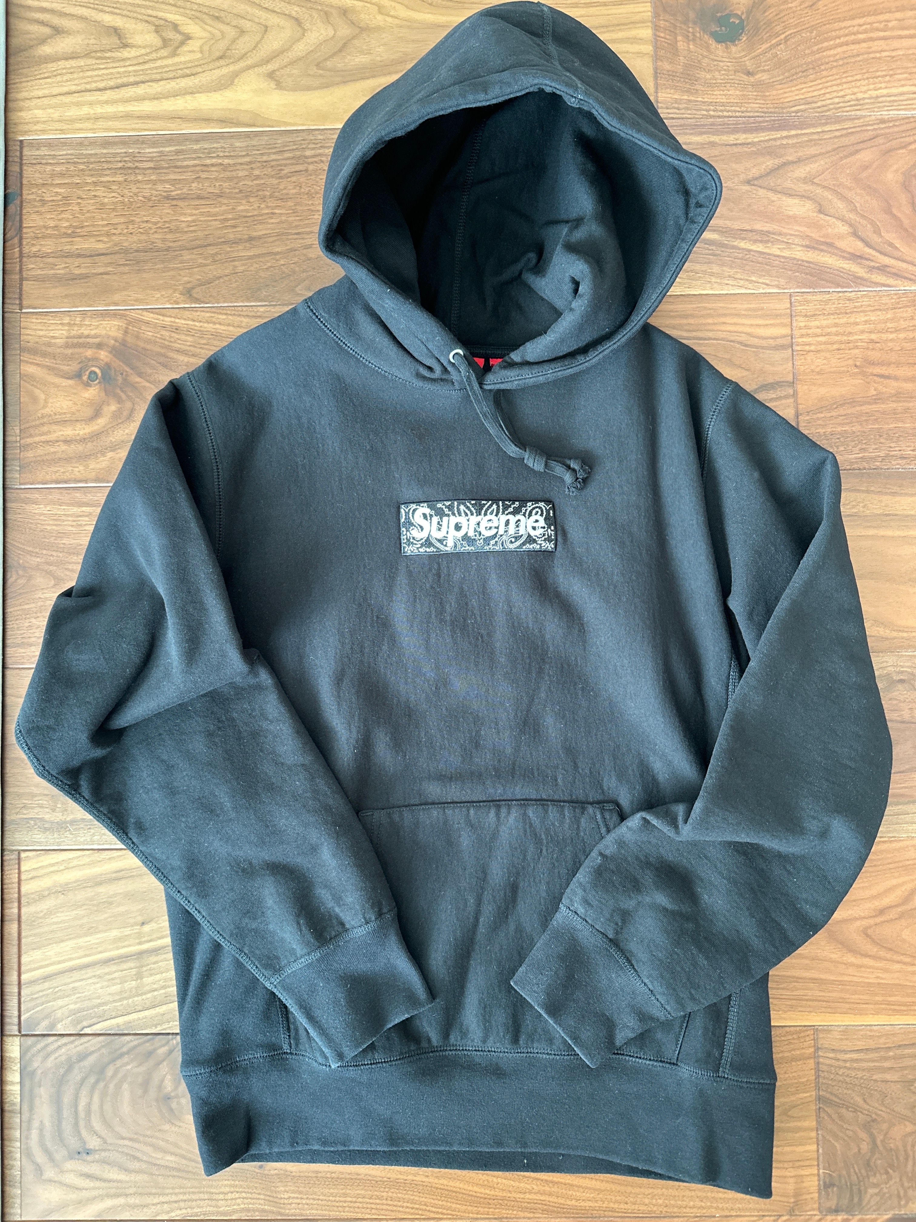Supreme Bandana Box Logo Hooded Sweatshirt "Black"