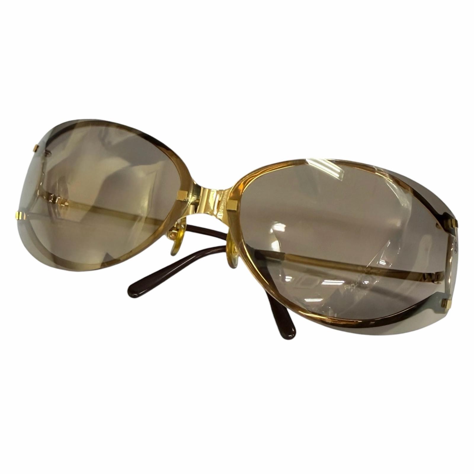 美品 カルティエ サングラス ゴールド メンズ 72□9