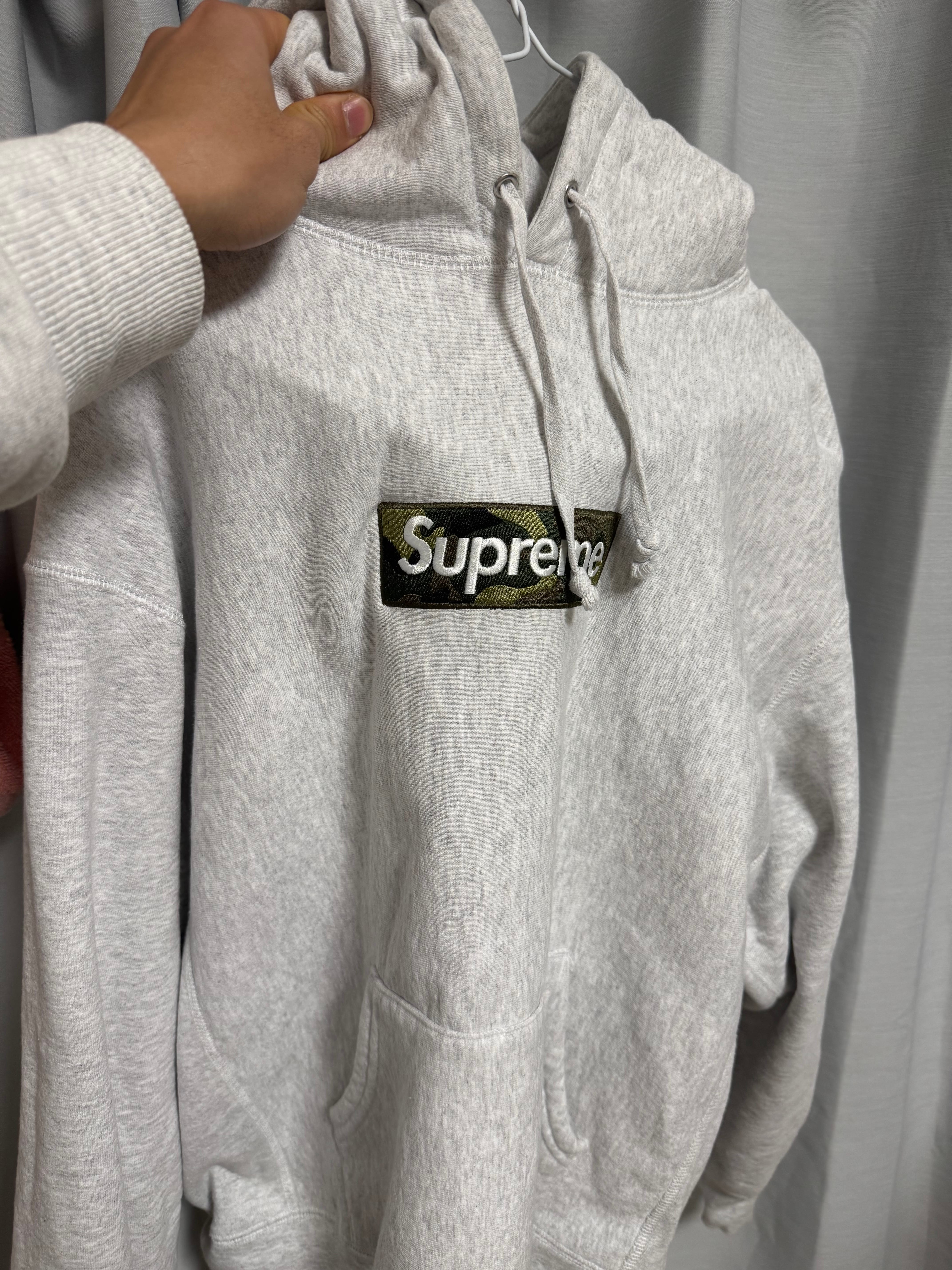 Supreme Box Logo Hooded Sweatshirt "Ash Grey" (23FW)