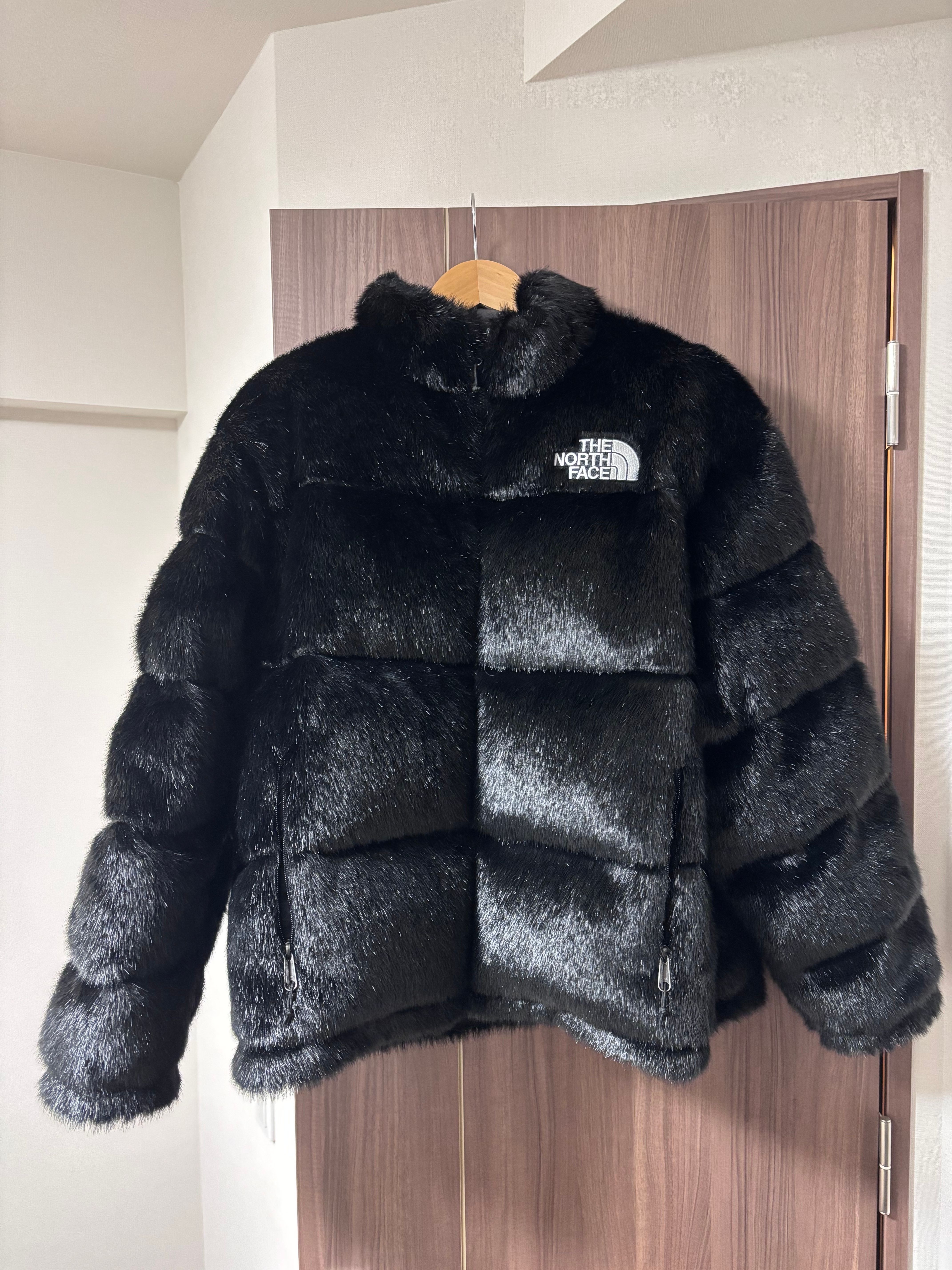 Supreme x The North Face Faux Fur Nuptse Jacket "Black"