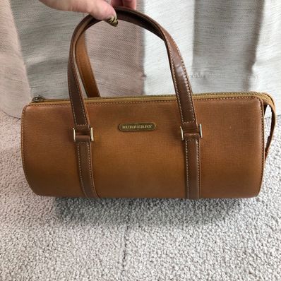 バーバリー ハンドバッグ ブラウン レザー