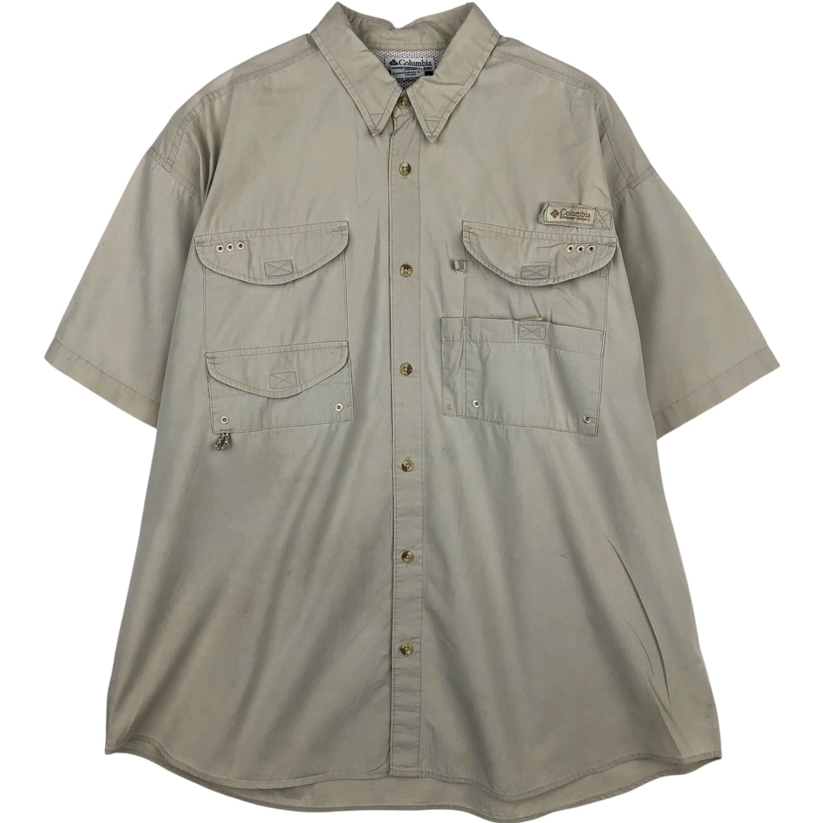 古着 00年代 コロンビア Columbia 隠しボタンダウン 半袖 フィッシングシャツ メンズXL相当/eaa634618