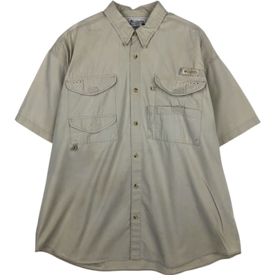 古着 00年代 コロンビア Columbia 隠しボタンダウン 半袖 フィッシングシャツ メンズXL相当/eaa634618