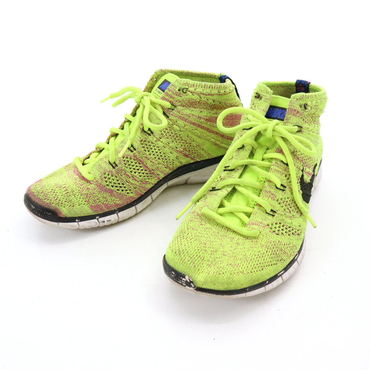 NIKE ナイキ FREE FLYKNIT CHUKKA スニーカー US7.5 イエロー フライニット