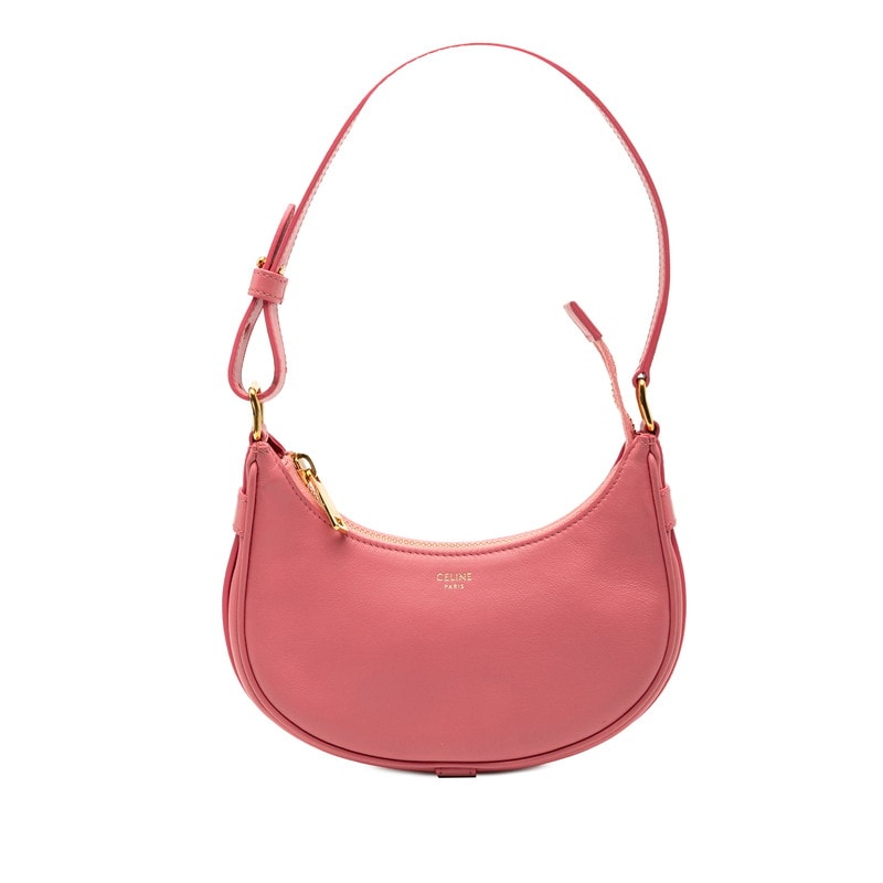 セリーヌ ハンドバッグ ホーボーバッグ ピンク レザー レディース CELINE 【中古】