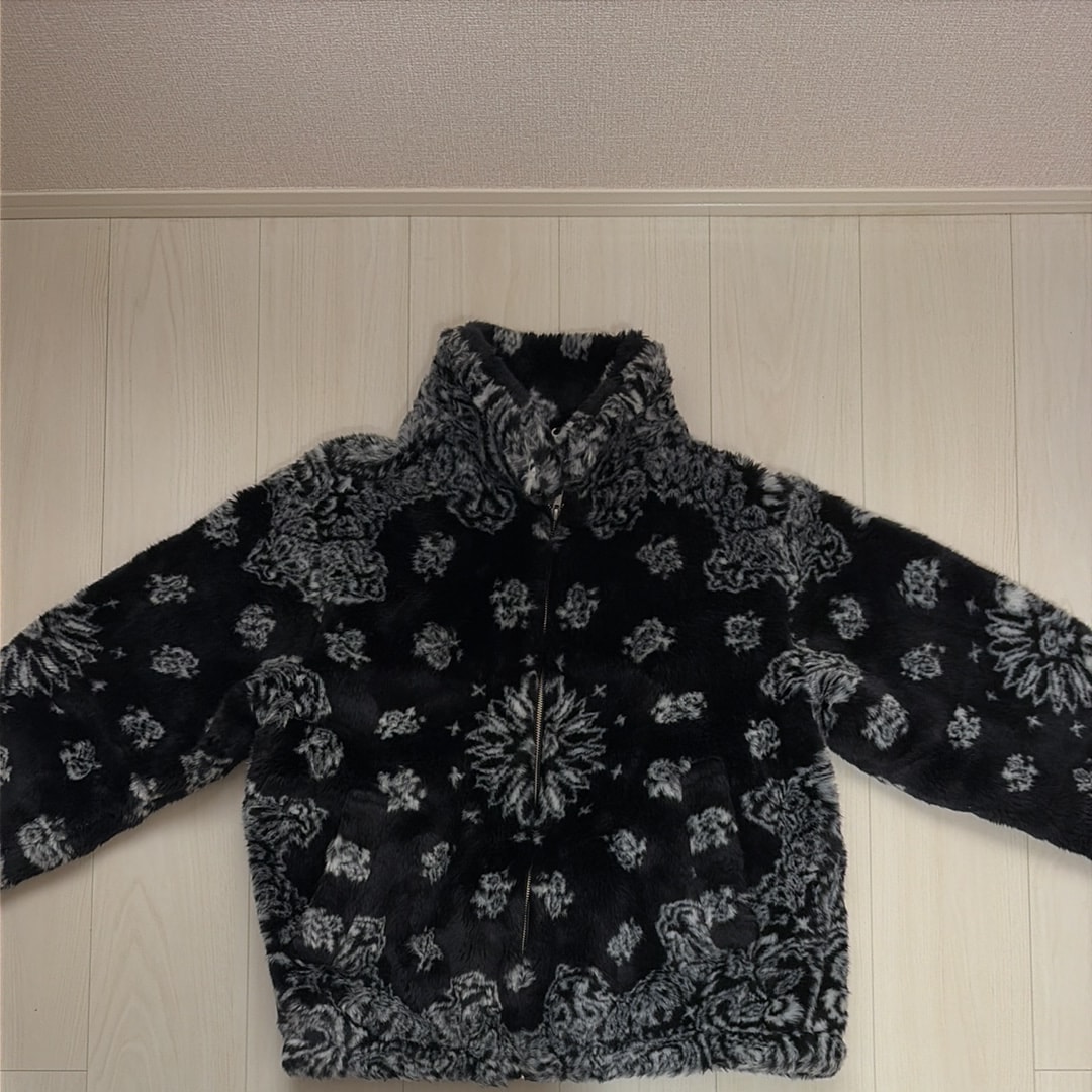 Supreme Bandana Faux Fur Bomber Jacket "Black"