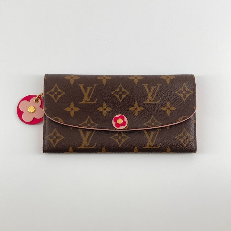 LOUIS VUITTON(ルイ・ヴィトン) ポルトフォイユ エミリー フラワーチャーム M68313 長財布 ブラウン