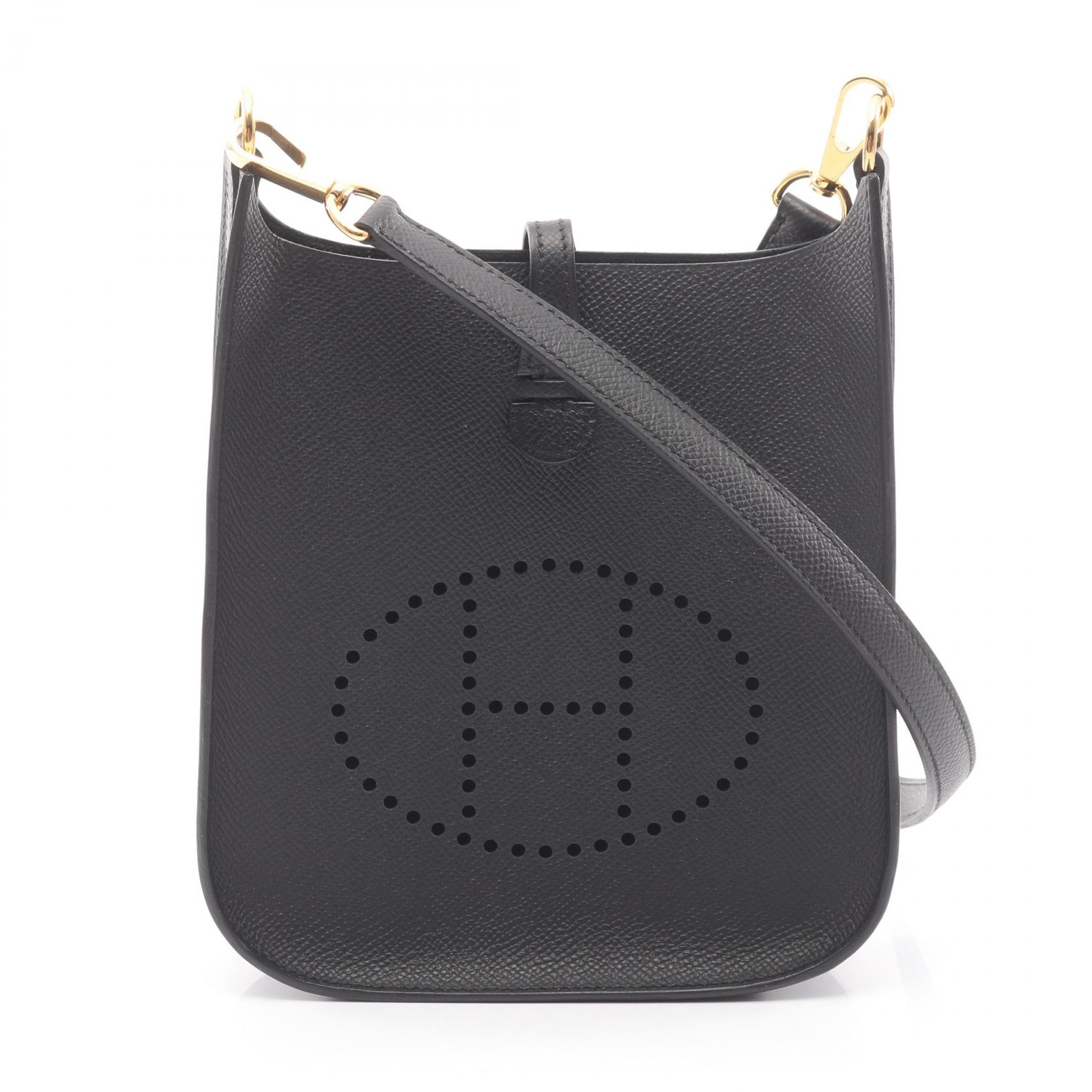 エルメス HERMES エヴリン セリエ 16 ショルダーバッグ バッグ ヴォーエプソン ヴォーエプソン W刻印(2024年製造) レディース ブラック系 【中古】