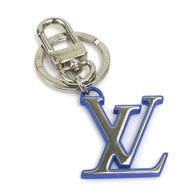 ルイ ヴィトン LOUIS VUITTON チャーム キーリング ポルトクレ LV クロマティック メタル シルバー/ブルー ユニセックス M63601【中古】 e61328g