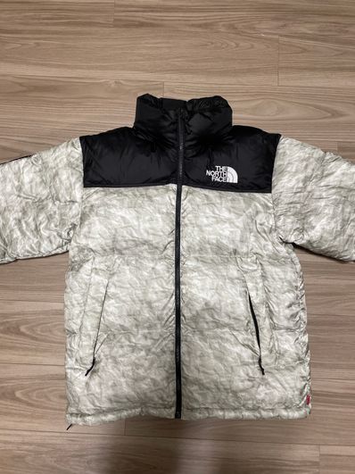 Supreme x The North Face Nuptse Jacket "White Paper Print"