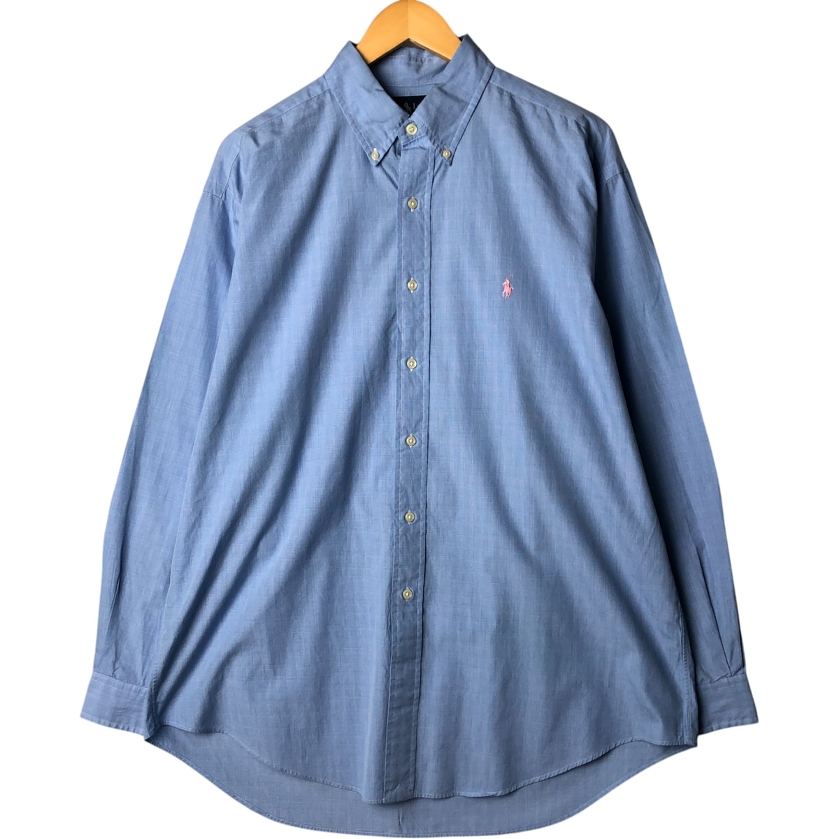 古着 ラルフローレン Ralph Lauren BLAKE グレンチェック 長袖 ボタンダウンチェックシャツ メンズL相当/eaa575408